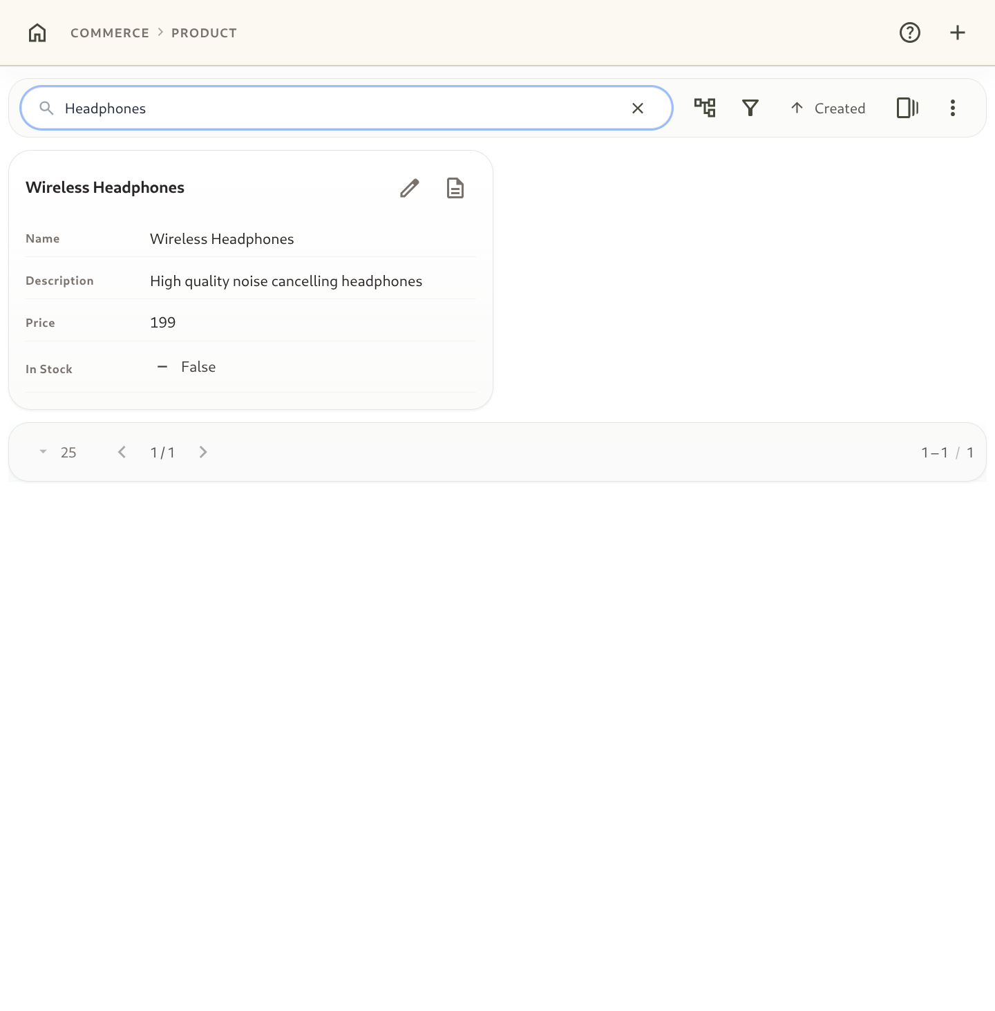 Multi-filter entity search with active filter chips and sorted results